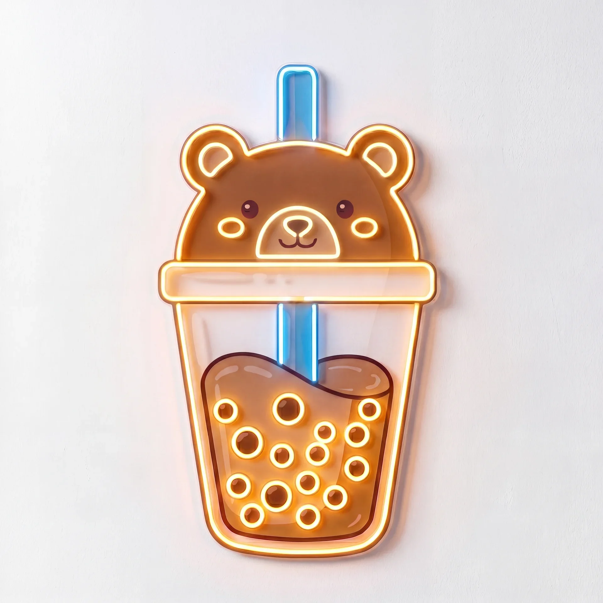 Bear-y Sweet Milk Tea — custom LED neon sign